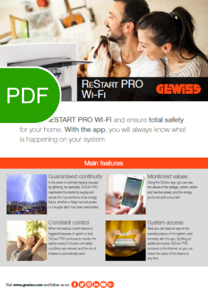 Poza cu Catalog Gewiss Panou Electric ReStart PRO Wi-fi