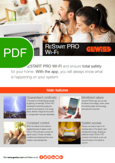 Poza cu Catalog Gewiss Panou Electric ReStart PRO Wi-fi